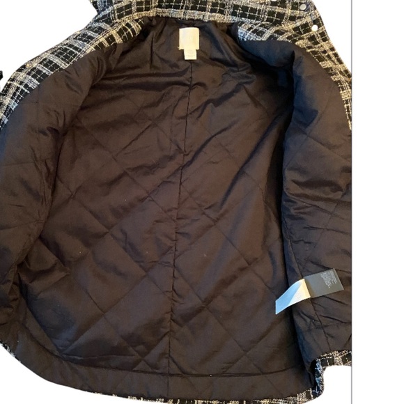 H&M Oversized Jacquard Weave Shirt Jacket Size XS - Picture 7 of 9